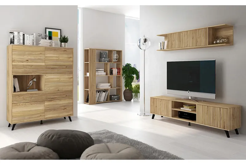 Composición de Salón Completo Amb.01 Solana Mauvella a Rayas