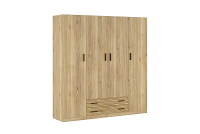 Armario 4 Puertas 2 Cajones Rapid Mauve Rayas