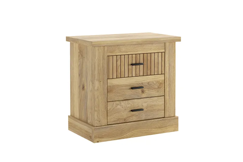 Mesita de Noche con 3 Cajones Rapid Mavella-Rayas | Diseño y Funcionalidad