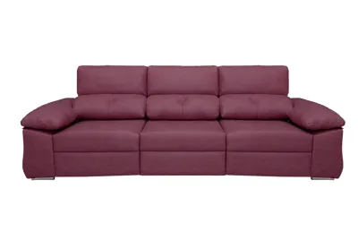 Sofá de 3 plazas Audi tapizado en tela rosa