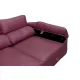 Sofá Chaise Longue con Arco Derecho en Tela Rosa | Comodidad y Estilo