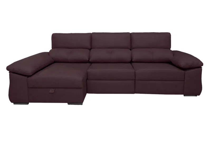 Sofá Chaise Longue con Arco Izquierdo - Tapicería Magnolia Plomo | Envío a Alicante y Toda España