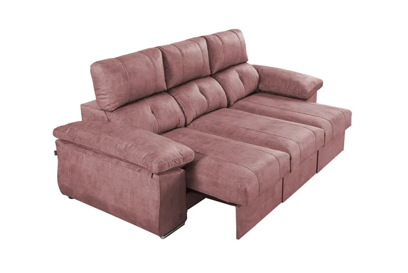 SOFA 3P-3 ASIENTOS 240CM. CUPRA TAP.EDI ROSA SOFA 3P-3 ASIENTOS 240CM. CUPRA TAP.EDI ROSA
