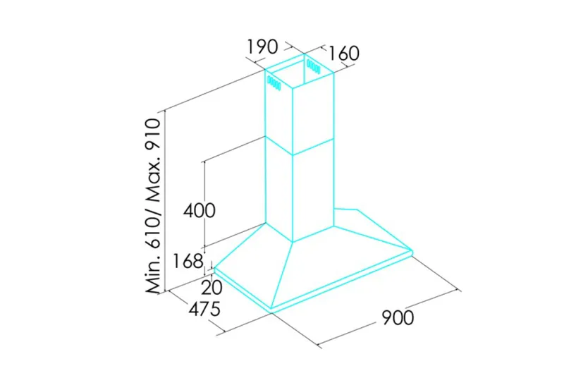 Campana Extractora ECP-9411 X Electro para Cocina