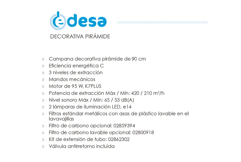 Campana Extractora ECP-9411 X Electro para Cocina