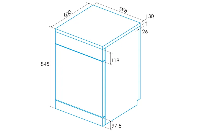 Lavavajillas Electro EDW-6120 Blanco para tu Cocina