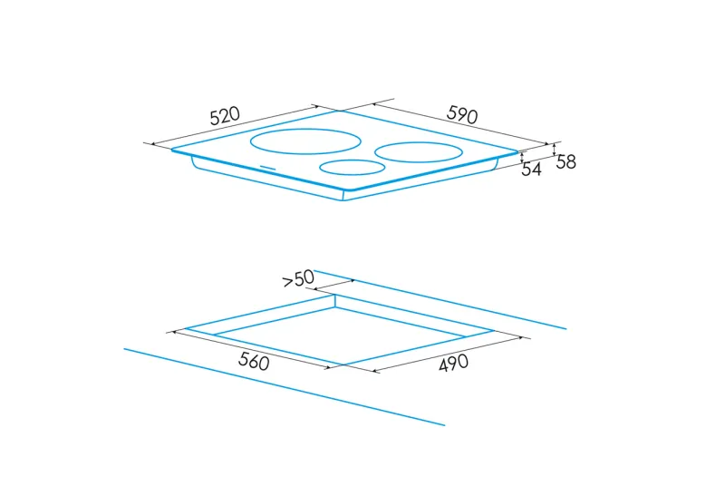 Placa de inducción EIT-6328 R/A - Cocina de inducción eficiente