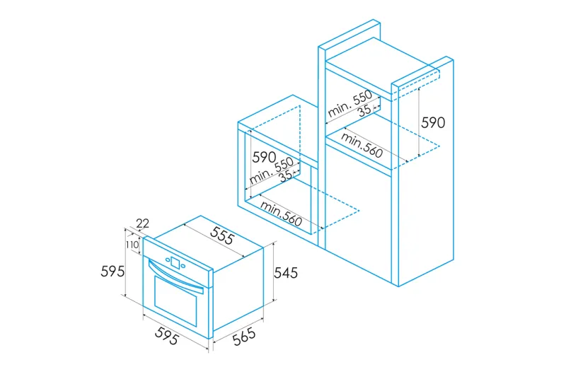 Horno Eléctrico EOE-6040 X para Cocina | Compra en Alicante