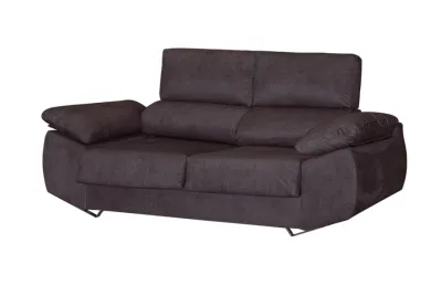 Sofá de 3 plazas EPI tapizado en tela Magnolia color plomo