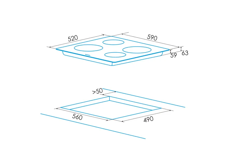 Placa Vitrocerámica EVT-6422 R | Cocinas en Alicante con Envío a Toda España