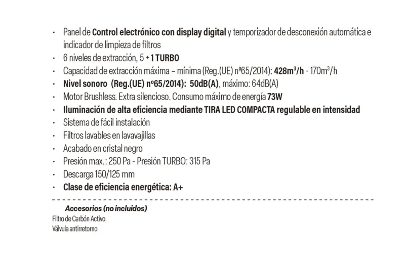 Campana Extractora Juno 6000 GBK Electro | Compra en Alicante