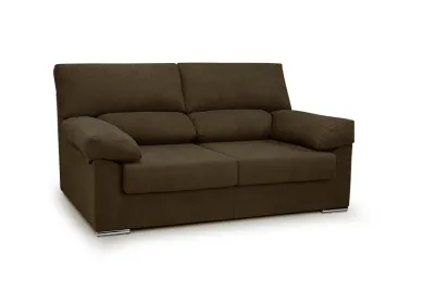 Sofá de 3 plazas Koké Tapizado en Tela Magnolia Plomo