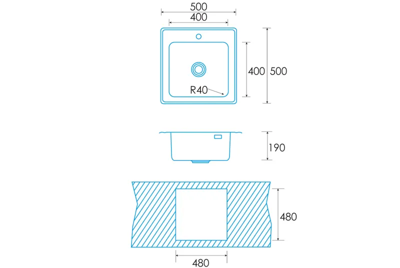 Fregadero Veleta SE 50 1C R-40 Electro para Cocina