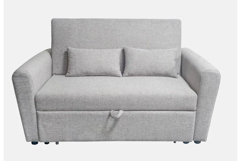SOFA CAMA CON BRAZOS CIRO GRIS