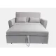SOFA CAMA CON BRAZOS CIRO GRIS