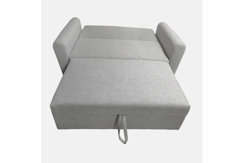 SOFA CAMA CON BRAZOS CIRO GRIS