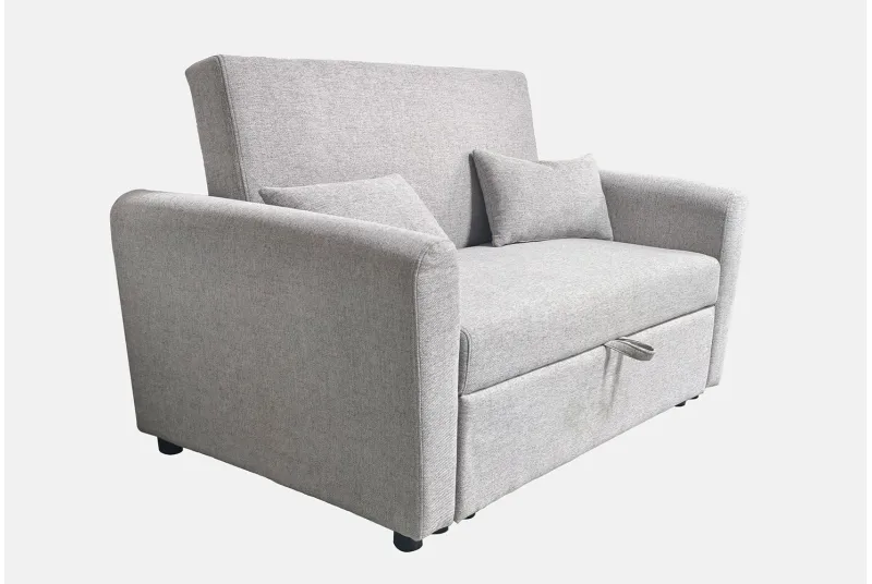 SOFA CAMA CON BRAZOS CIRO GRIS