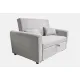 SOFA CAMA CON BRAZOS CIRO GRIS