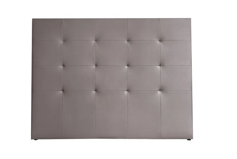 Cabecero de Cama Matrimonio Liam 160 cm en Piel Gris