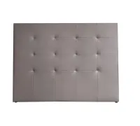 Cabecero matrimonio Liam tapizado en piel gris