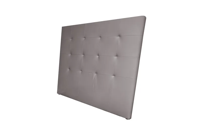Cabecero Matrimonio Liam Tapizado en Piel Gris | Diseño Moderno y Confortable