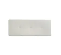 Cabecero matrimonio 160 cm tapizado en piel blanca Noah