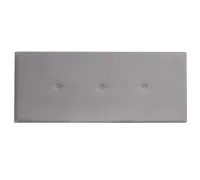 Cabecero de matrimonio Noah tapizado en piel gris