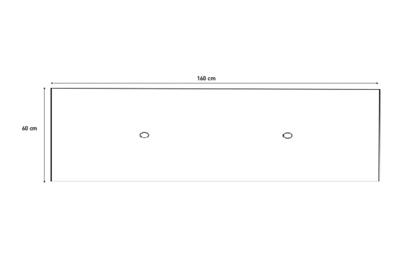 Cabecero de Cama Matrimonio Noah 160 cm en Piel Gris