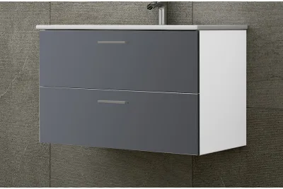 Módulo de baño con 2 cajones 60 cm antracita