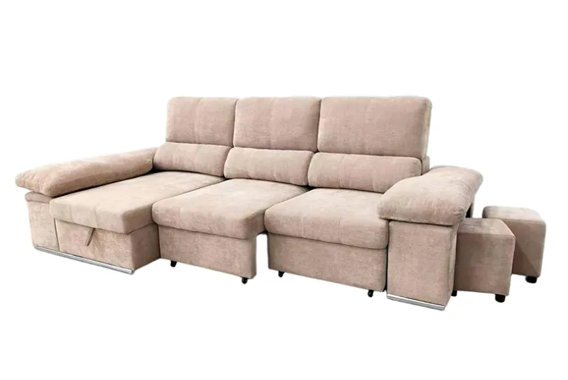 Sillón Chaise Longue Nadia Beige con Arco Izquierdo | Comodidad y Estilo