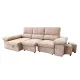 Sillón Chaise Longue Nadia Beige con Arco Izquierdo | Comodidad y Estilo