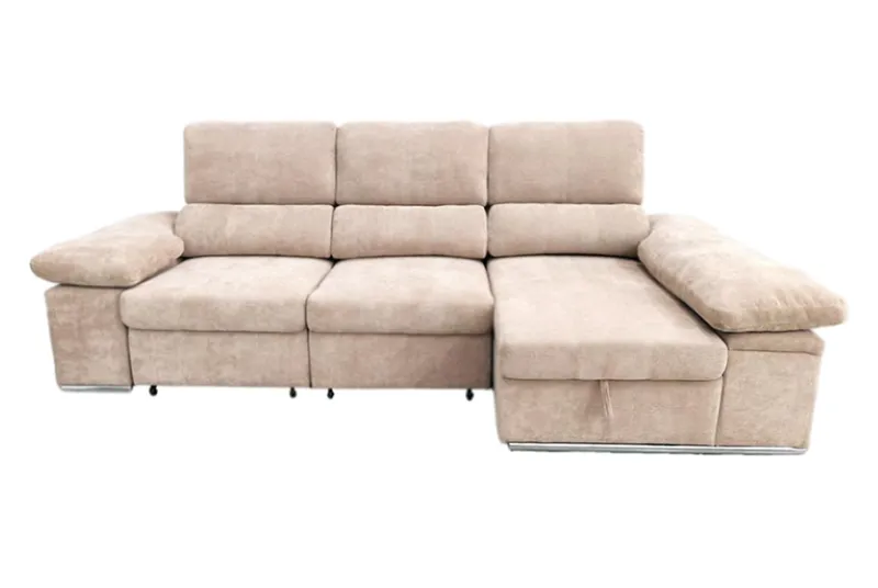 Sillón Chaise Longue Nadia Beige con Arco Derecho | Comodidad y Estilo