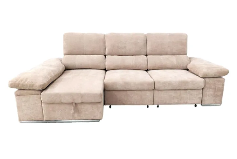 Sillón Chaise Longue Nadia Beige con Arco Izquierdo | Comodidad y Estilo