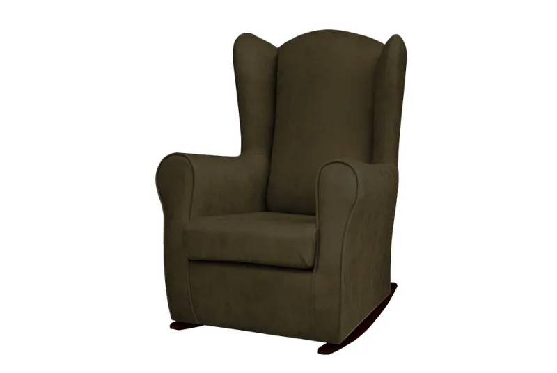 Balancín para madera Roeros tapizado en color magnolia plomo - Pouf taburete