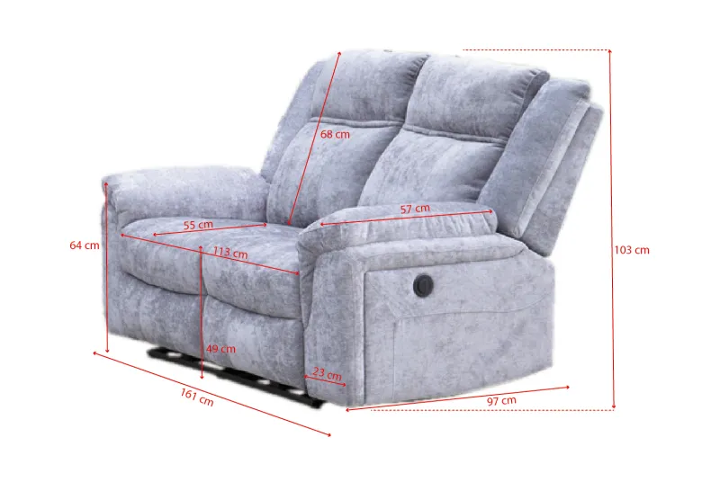 Sofá 2 Plazas Relax Eléctrico Troya Beige | Comodidad y Diseño