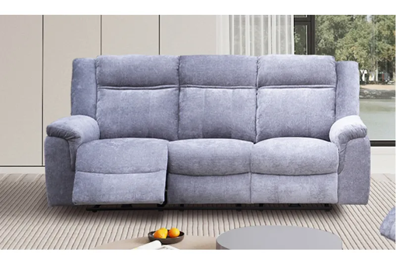 Sofá 3 Plazas Relax Eléctrico Troya Gris | Comodidad y Diseño