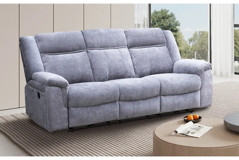 Sofá 3 Plazas Relax Eléctrico Troya Gris | Comodidad y Diseño