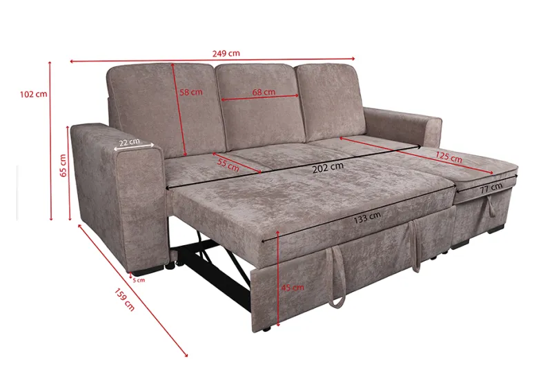 Cama Nepal Gris Shaiselongue | Cama de Diseño con Cabecero
