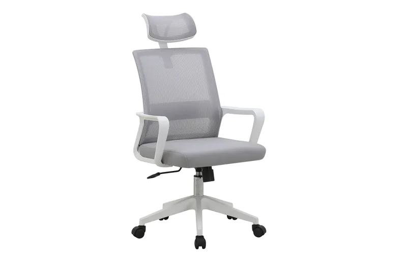 SILLA OFICINA ERGONOMICA OF-2223 BLANCO-GRIS