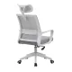 Silla de Oficina OF-2223 en Color Blanco y Gris | Ergonomía y Confort