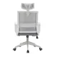 Silla de Oficina OF-2223 en Color Blanco y Gris | Ergonomía y Confort
