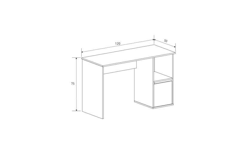 MESA ESTUDIO 1 PUERTA ELBA MAUVELLA-BEIG