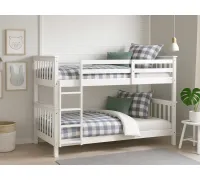 Litera de madera Camila blanca