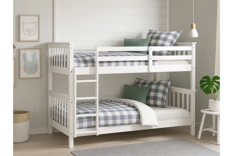 LITERA MADERA CAMILA BLANCA