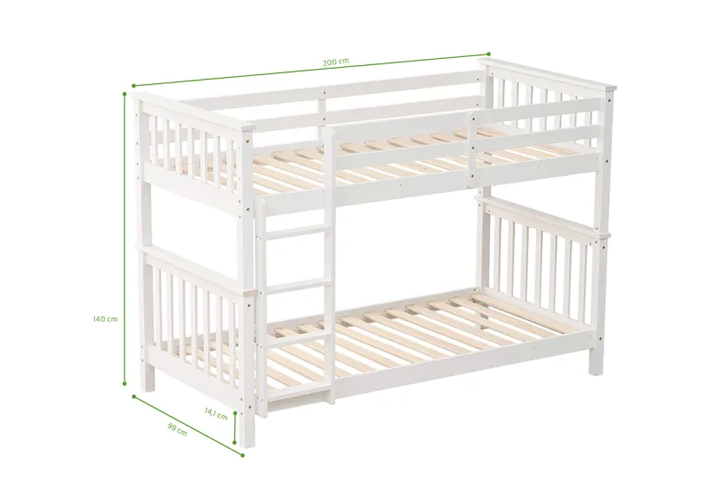 LITERA MADERA CAMILA BLANCA