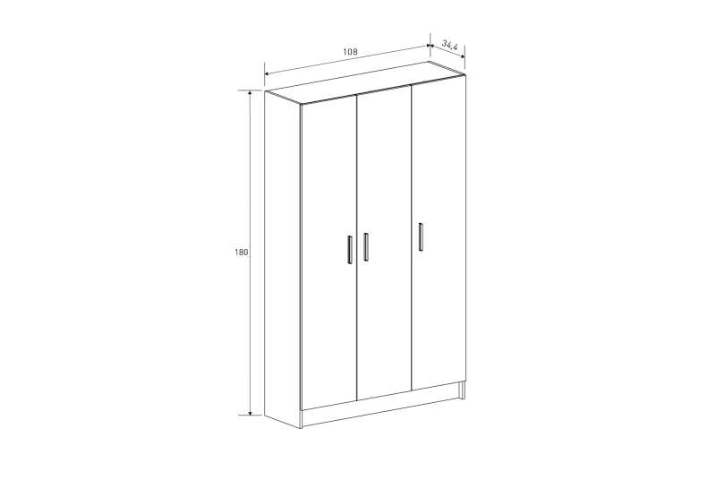 MUEBLE MULTIUSOS 3 PUERTAS ELBA MAUVELLA-BEIG