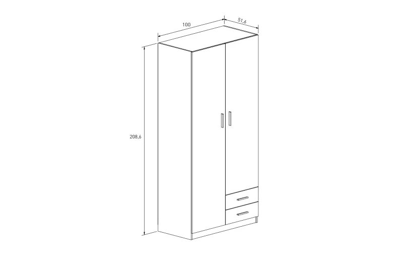 ARMARIO 2P. 2C ELBA MAUVELLA-BEIG