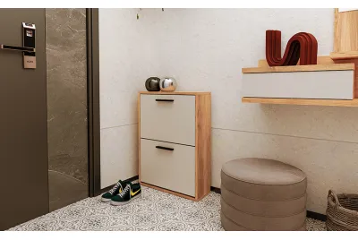 ZAPATERO 2 PUERTAS ELBA MAUVELLA-BEIG