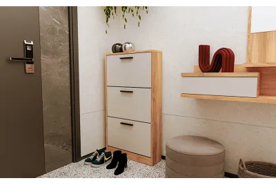 ZAPATERO 3 PUERTAS ELBA MAUVELLA-BEIG