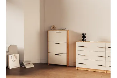 ZAPATERO 3 PUERTAS PATAS ELBA MAUVELLA-BEIG